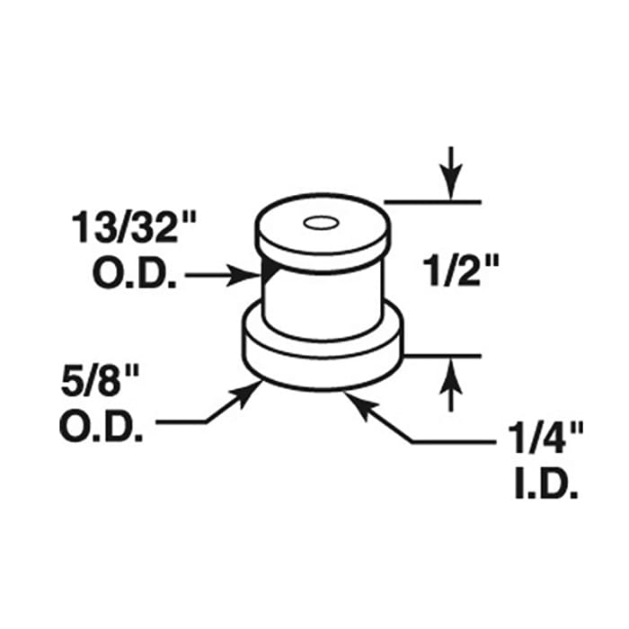 Pin Cap / Guide, 1/4 I.D., Nylon Replacement -  Each - Pin Cap / Guide, 1/4 I.D., Nylon Replacement -  Each