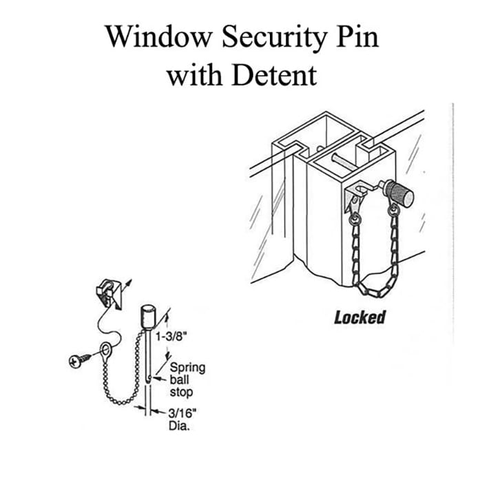 Window Locking Pin, Detent - Choose Color - Window Locking Pin, Detent - Choose Color