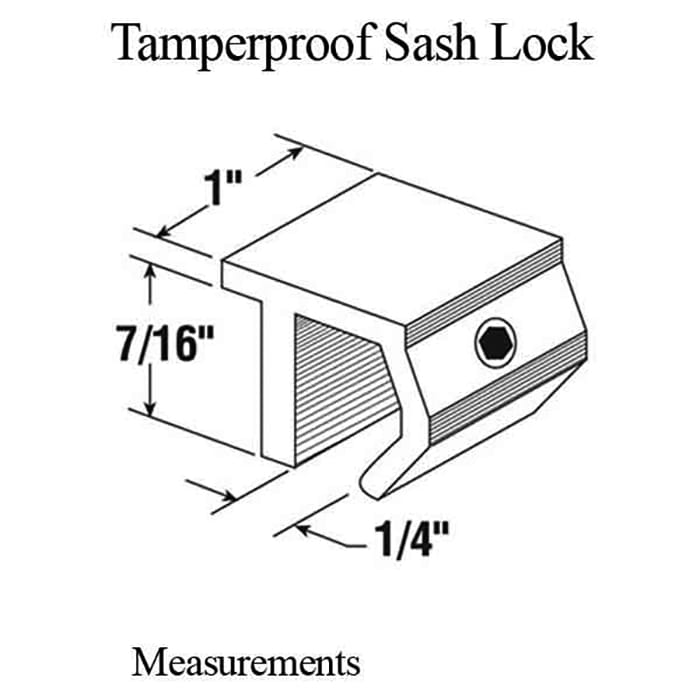 Sliding Window Economy Sash Lock, Tamperproof, Black - Sliding Window Economy Sash Lock, Tamperproof, Black
