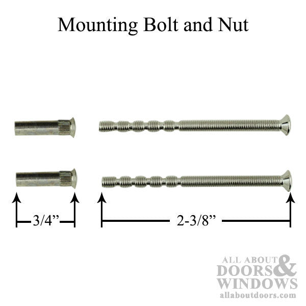 Blind Nut & Breakaway Mounting Bolt - Choose Finish - Blind Nut & Breakaway Mounting Bolt - Choose Finish