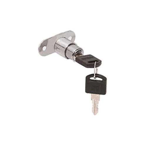 Sliding Glass Door Plunge Lock, Nickel Plated, Sell Local - Sliding Glass Door Plunge Lock, Nickel Plated, Sell Local