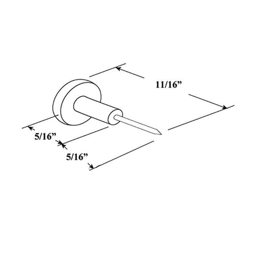 11/16 Inch  Mini Window Grid Retainer Pin - Clear Plastic - 11/16 Inch  Mini Window Grid Retainer Pin - Clear Plastic
