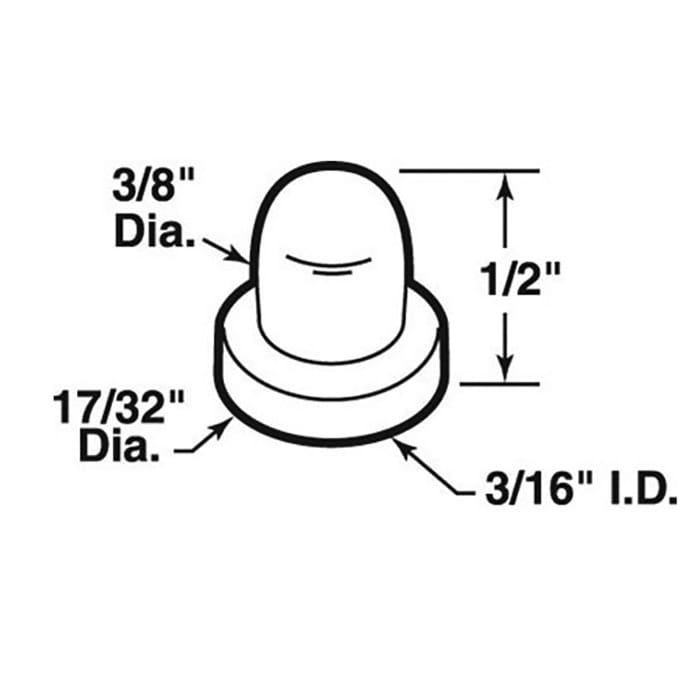 Pin Cap / Guide, 3/16 I.D., Nylon Replacement - Each - Pin Cap / Guide, 3/16 I.D., Nylon Replacement - Each