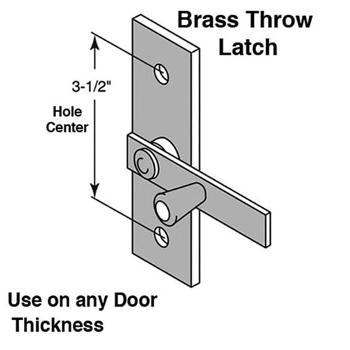 Throw Latch - 3-1/2 Inch Hole Center - Throw Latch - 3-1/2 Inch Hole Center