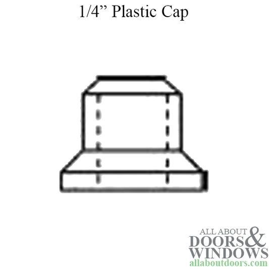 Closet Bi Fold Door Plastic Cap for 0.25 Inch Rod