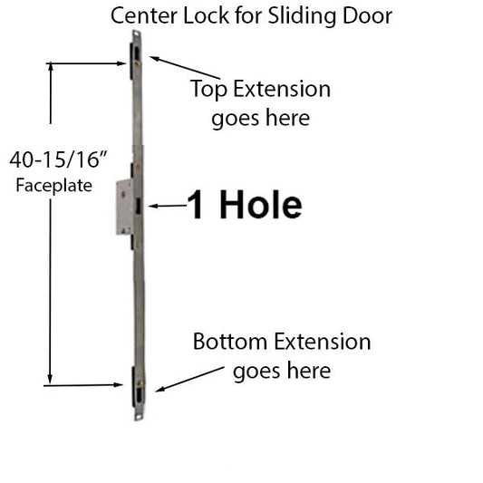 Center Lock Assembly for 3 point Sliding door  lock XM-50