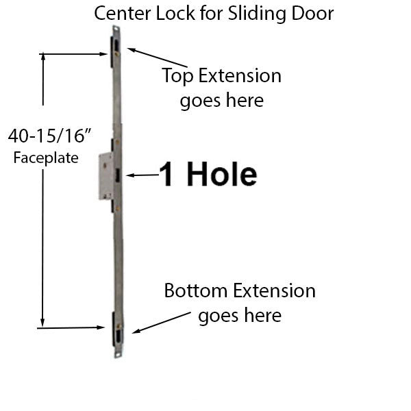 Center Lock Assembly for 3 point Sliding door  lock XM-50 - Center Lock Assembly for 3 point Sliding door  lock XM-50