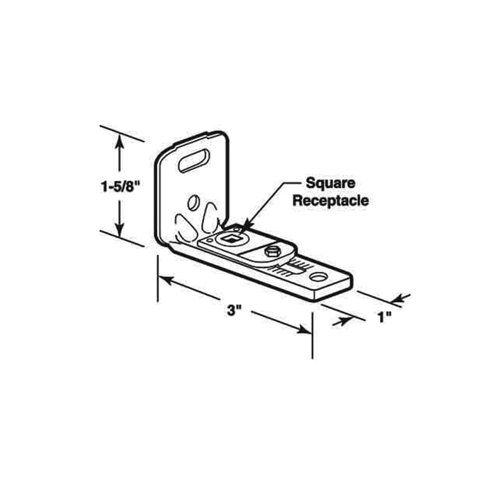 Pivot Bracket - Bottom - Steel - Bifold Door - Pivot Bracket - Bottom - Steel - Bifold Door