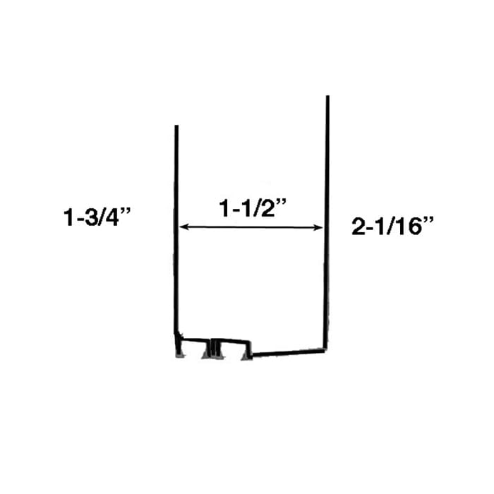 1-1/2 Inch Storm Door Expander w/ 2 Sweeps, 35-1/16 Inch Length - Satin Nickel - 1-1/2 Inch Storm Door Expander w/ 2 Sweeps, 35-1/16 Inch Length - Satin Nickel
