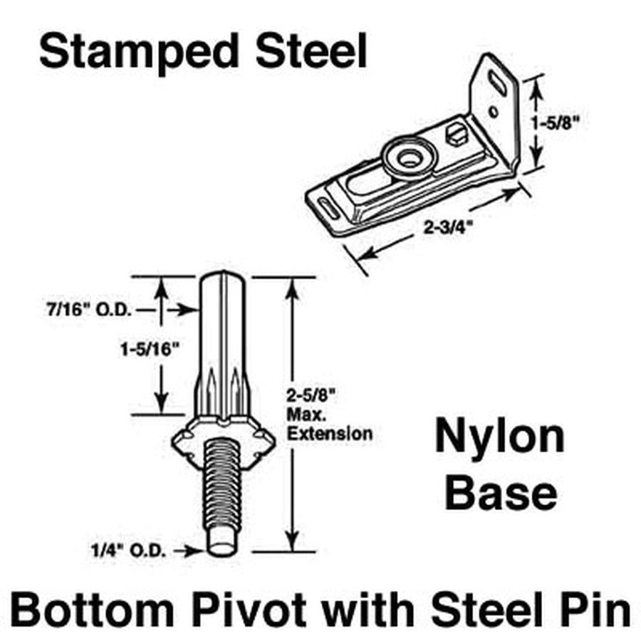Bi Fold Closet Door Pivot Bracket and Pin - Bi Fold Closet Door Pivot Bracket and Pin