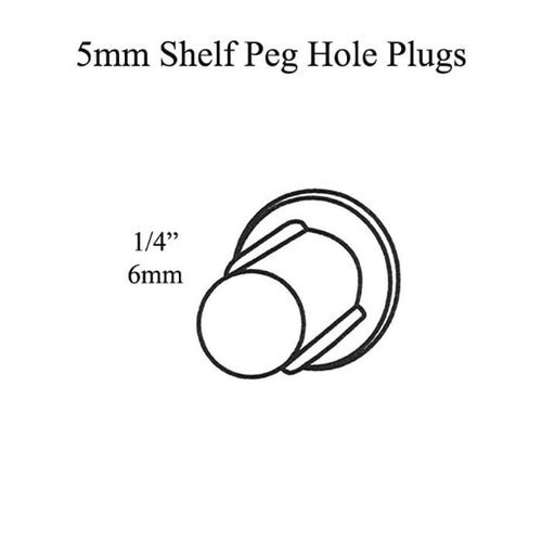 1/4 Inch Shelf Peg Hole Plugs - 48 Pack - Choose Color - 1/4 Inch Shelf Peg Hole Plugs - 48 Pack - Choose Color