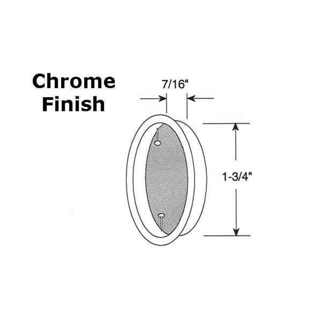 Pull - 1-3/4 Inch - Round - Chrome - Closet Door - Pull - 1-3/4 Inch - Round - Chrome - Closet Door