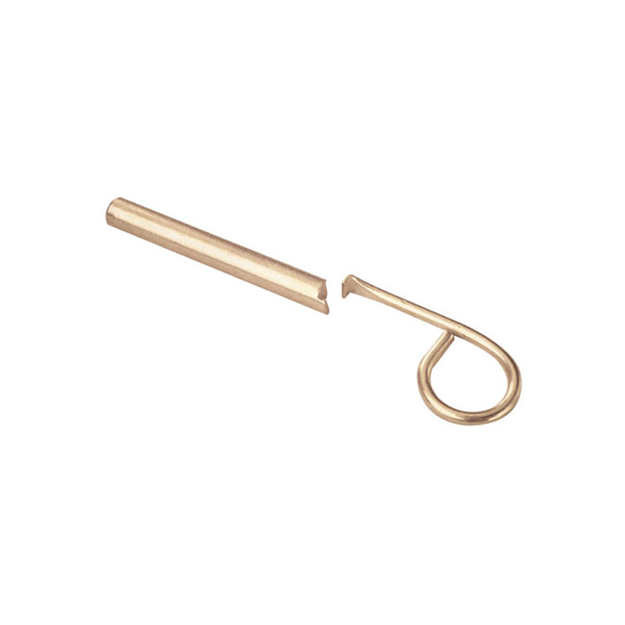 Round Wood Sash Pin with Key - Brass - Round Wood Sash Pin with Key - Brass
