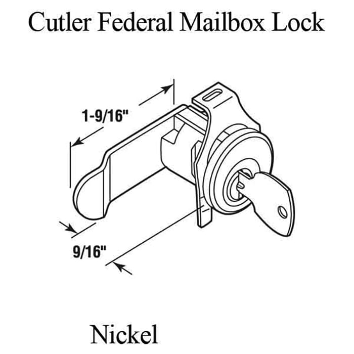 Cutler Federal Mailbox Lock, 1-9/16
