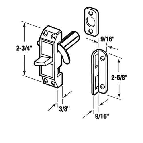 Patio Door Loop Lock, with Key - Aluminum - Patio Door Loop Lock, with Key - Aluminum