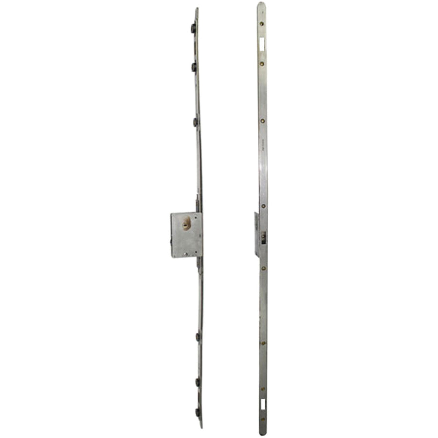 Multipoint Sliding Door Lock 3 hooks , 1-3/4 backset - Stainless Steel - Multipoint Sliding Door Lock 3 hooks , 1-3/4 backset - Stainless Steel