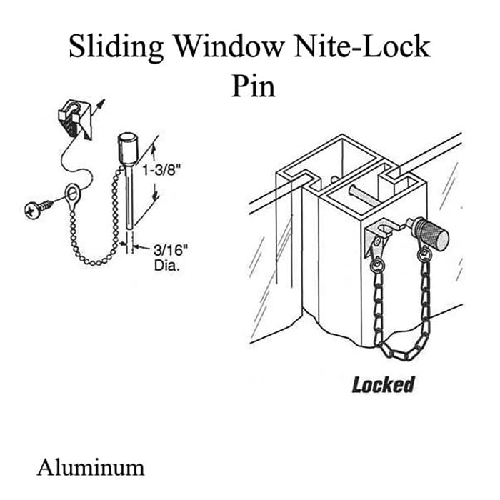 Sliding Window Nite-Lock Pin - Sliding Window Nite-Lock Pin