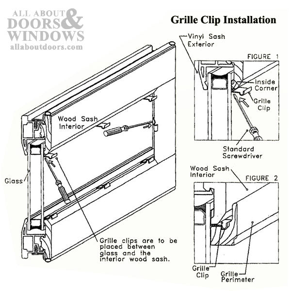 Old Style Metal Grille Clip with Tab - Stainless Steel - Old Style Metal Grille Clip with Tab - Stainless Steel