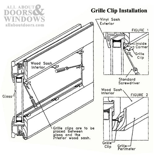 Old Style Metal Grille Clip with Tab - Stainless Steel - Old Style Metal Grille Clip with Tab - Stainless Steel