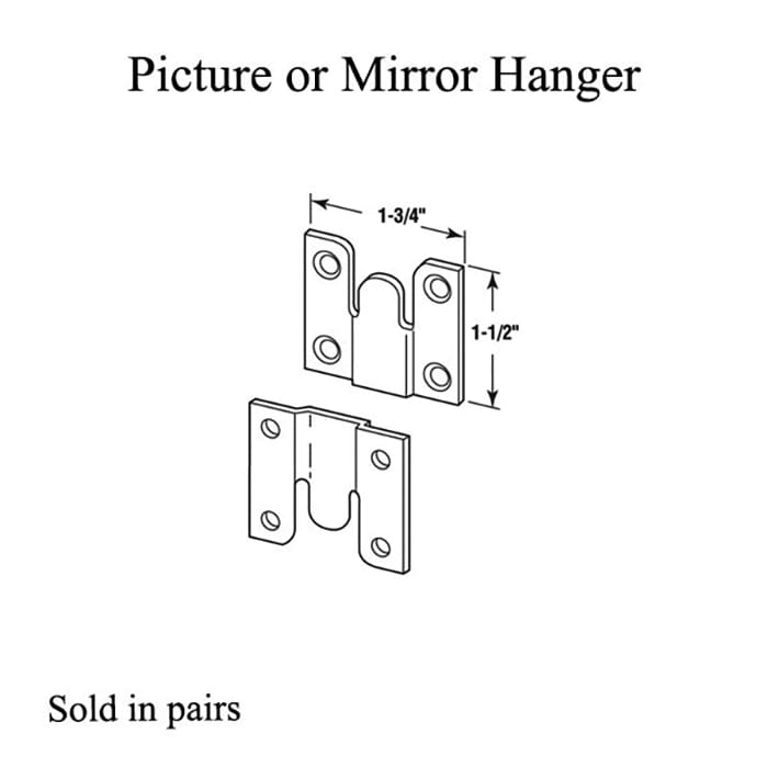 Steel Picture or Mirror Hangers - 4 Pack (2 Pairs) - Steel Picture or Mirror Hangers - 4 Pack (2 Pairs)