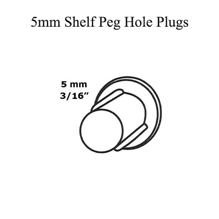 5mm Shelf Peg Hole Plugs - 48 Pack - 5mm Shelf Peg Hole Plugs - 48 Pack