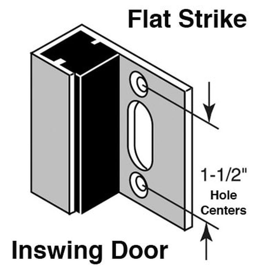Inswing Door Flat Strike with Concealed Latch - Inswing Door Flat Strike with Concealed Latch