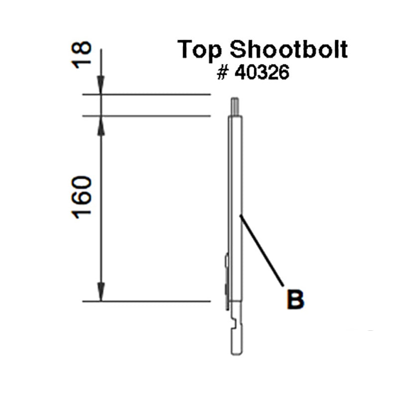 Shootbolt 500mm Extension for doors taller than  6 foot 8 inches - Shootbolt 500mm Extension for doors taller than  6 foot 8 inches