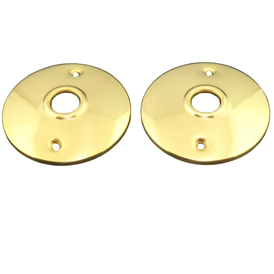 Rosettes, Door Knob 3 inch  - Polished Brass (Pair) - Rosettes, Door Knob 3 inch  - Polished Brass (Pair)