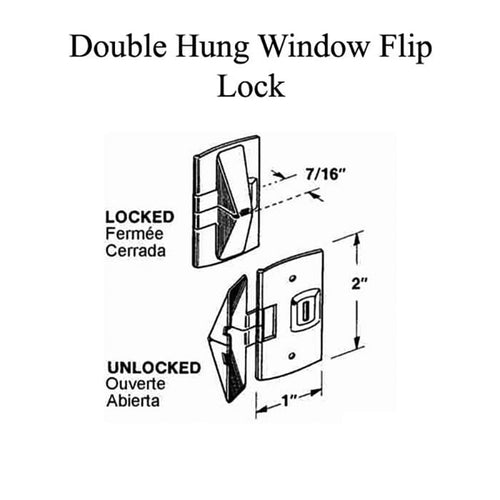 Double Hung Wood Window Flip Lock - 2 Pack - Double Hung Wood Window Flip Lock - 2 Pack