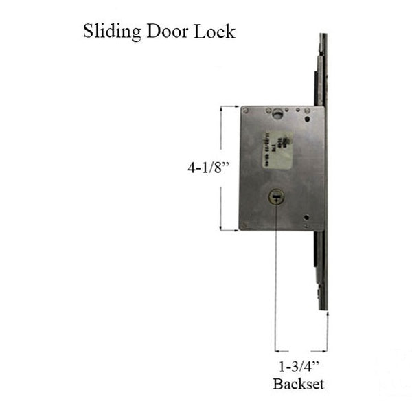 Multipoint Sliding Door Lock 3 hooks , 1-3/4 backset - Stainless Steel - Multipoint Sliding Door Lock 3 hooks , 1-3/4 backset - Stainless Steel