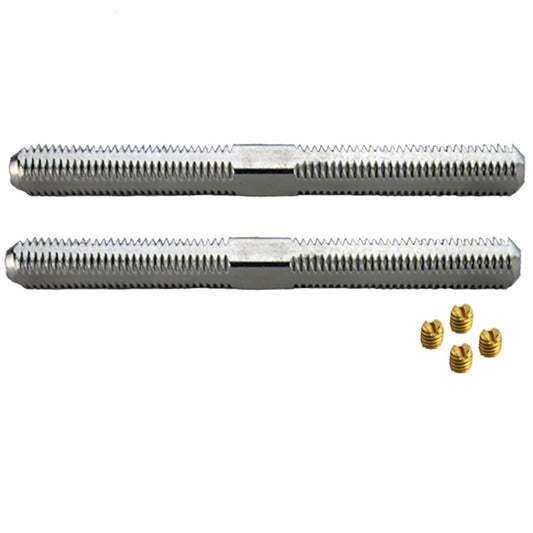 Spindle and set screw pack: 2 threaded spindles, 4 set screws