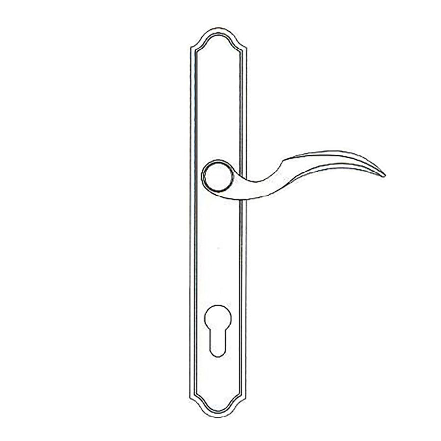 Winkhaus STV Euro Traditional Plate, Fontana Lever - Brass PVD - Winkhaus STV Euro Traditional Plate, Fontana Lever - Brass PVD