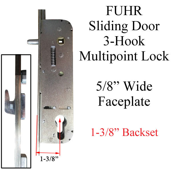 Hoppe FUHR Multipoint Lock 3 Hook Mortise Multipoint Lock For Sliding Doors - Hoppe FUHR Multipoint Lock 3 Hook Mortise Multipoint Lock For Sliding Doors
