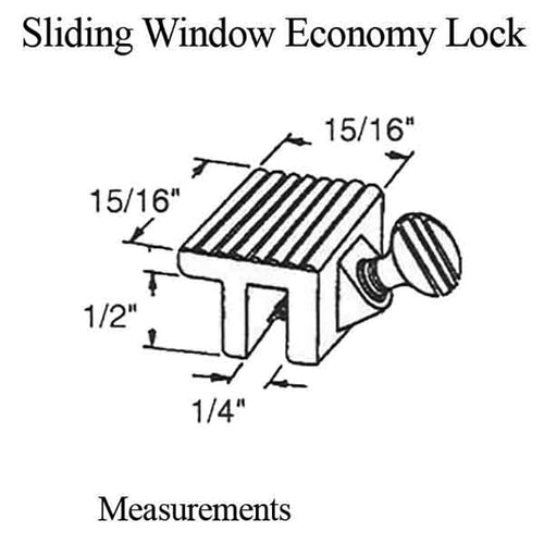 Sliding Window Economy Locks, 2 pack, Choose Color - Sliding Window Economy Locks, 2 pack, Choose Color