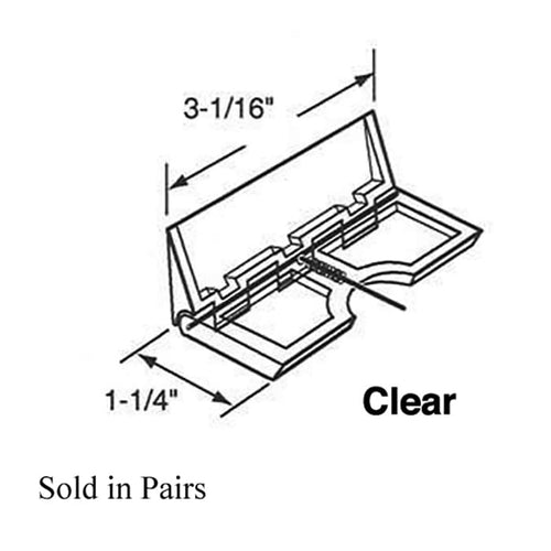 Patio Door Security Flip-Lock Pair - Clear - Patio Door Security Flip-Lock Pair - Clear