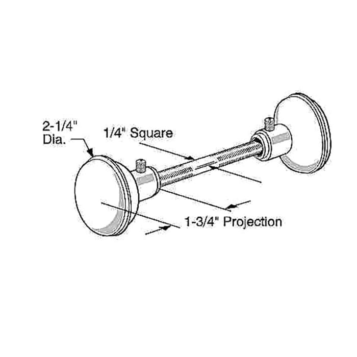 Knobs for Lockset - 2-1/4 Inch Spindle - White - Knobs for Lockset - 2-1/4 Inch Spindle - White