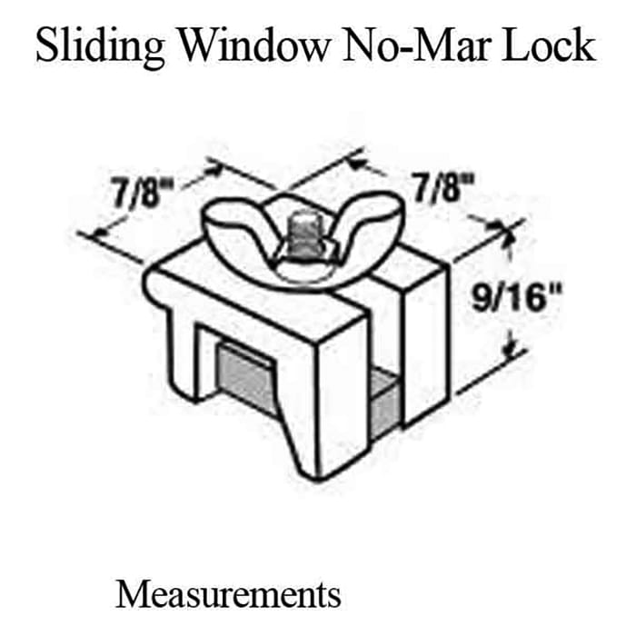 Extruded Aluminum No-Mar Lock, 2 pack, Choose Color - Extruded Aluminum No-Mar Lock, 2 pack, Choose Color