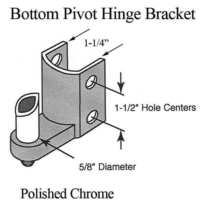 Bottom Hinge Bracket for 1.25 Inch Pilaster - Bottom Hinge Bracket for 1.25 Inch Pilaster