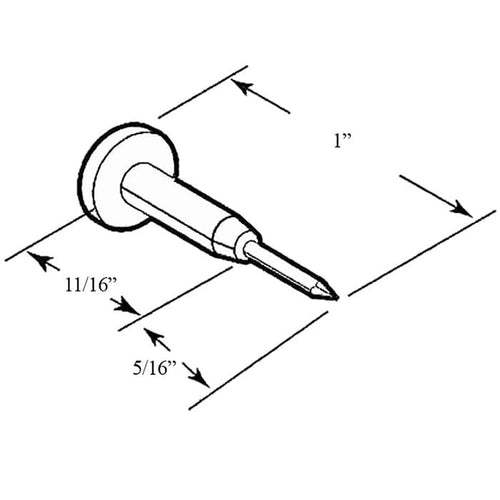 1 Inch Window Grid Retainer Pin - Clear Plastic - 1 Inch Window Grid Retainer Pin - Clear Plastic