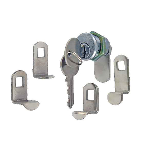 Mailbox Tumbler Lock Set, 5 cam styles, Nickel - Mailbox Tumbler Lock Set, 5 cam styles, Nickel