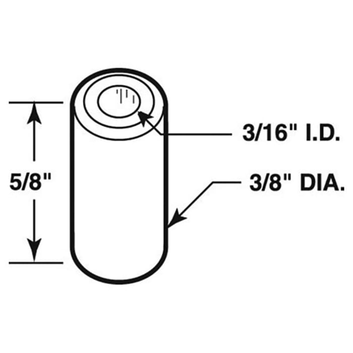 Pin Cap / Guide, 3/16 I.D., Nylon Replacement - Each - Pin Cap / Guide, 3/16 I.D., Nylon Replacement - Each