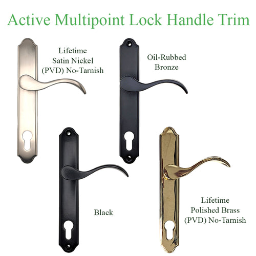 Multi-point Lock Handle Trim, 6109 Active - Choose Color - Multi-point Lock Handle Trim, 6109 Active - Choose Color
