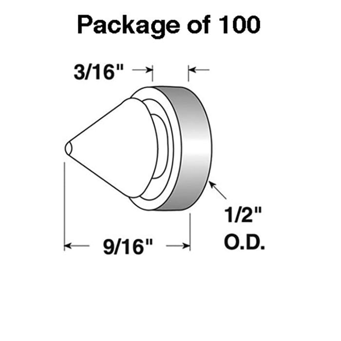 Rubber Door Stop Mount for Metal Frame 100 Per Pack - Rubber Door Stop Mount for Metal Frame 100 Per Pack