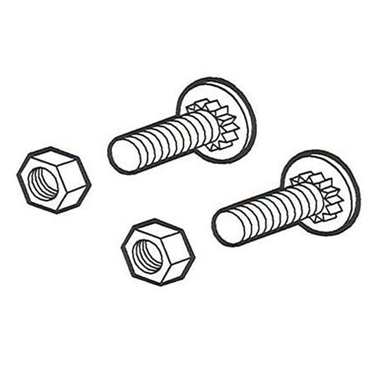 Ribbed Neck Bolts with Nuts - 12 Pack