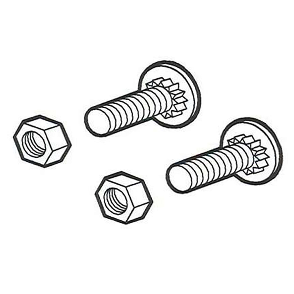 Ribbed Neck Bolts with Nuts - 12 Pack - Ribbed Neck Bolts with Nuts - 12 Pack