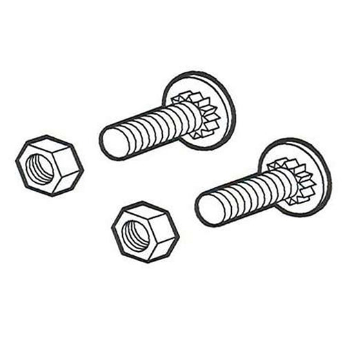 Ribbed Neck Bolts with Nuts - 12 Pack - Ribbed Neck Bolts with Nuts - 12 Pack