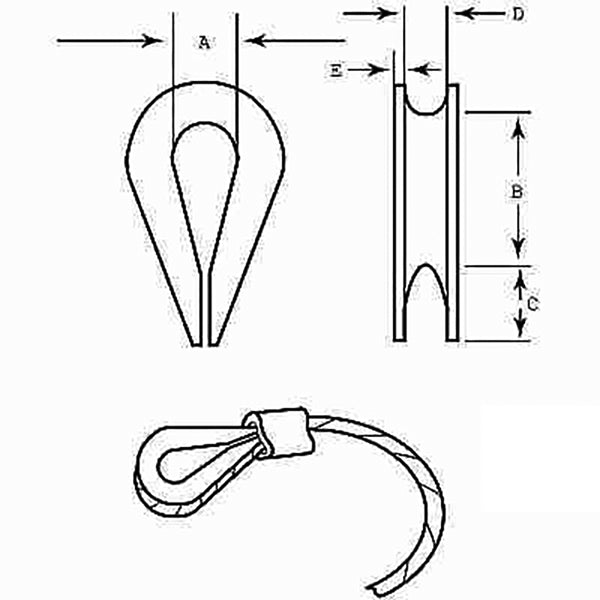 Cable Thimble for 3/8 Inch Cable - Cable Thimble for 3/8 Inch Cable