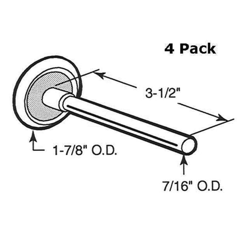Roller - Standard - Nylon - 1 7/8 wheel - 4 Pack - Roller - Standard - Nylon - 1 7/8 wheel - 4 Pack