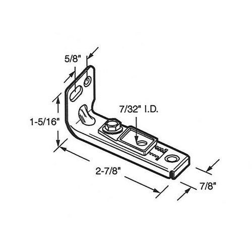 Wardrobe Door Bottom Bracket - Wardrobe Door Bottom Bracket