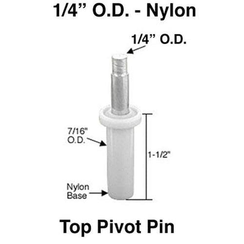 Acme 2822 Wardrobe Door Pivot Pin ¼ Inch Diameter - Acme 2822 Wardrobe Door Pivot Pin ¼ Inch Diameter